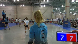 Vibe 14 Force vs Vision Volleyball Club 14 Blue [set 1 of 3]