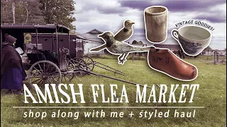 Amish Flea Market (shop with me) Hunting for Cheap Vintage! Fun Flea Market Browsing & Vintage Haul