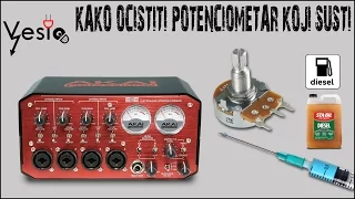 Ciscenje potenciometara naftom (AKAI EIE audio interfejs)