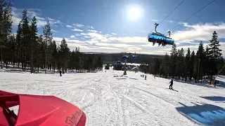 Levi Finland 2024. From chair lift 8 to Sivakka restaurant