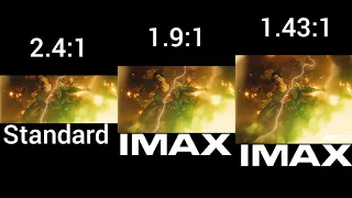 Zack Snyder Justice League trailer different aspect ratio (standard, IMAX 1, IMAX 2)
