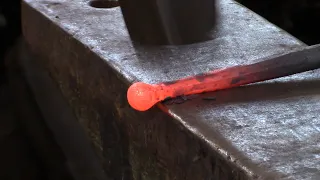 Blacksmithing - Getting started: Forging a ball on the end of square or round bar. CBA Level I.
