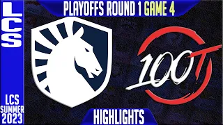 TL vs 100 Highlights Game 4 | LCS Summer 2023 Playoffs Lower RND 1 | Team Liquid vs 100 Thieves G4