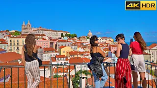 🇵🇹Portugal - Lisbon Walking Tour Magnificient City Views🏘beautiful   Streets and Houses [4K HDR]