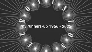 Eurovision - My runners-up🥈1956 - 2023