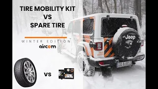 Tire mobility kit vs changing a tire comparison - winter edition 2023