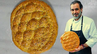 خبز رمضان للسحور بدون عجين وهش وطري مثل القطن خبز البيدا التركي من افضل المخبوزات في العالم