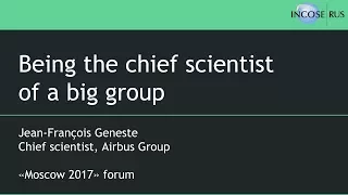 Jean-François Geneste. Being a chief scientist of a big group