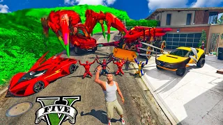 ROBANDO COCHES de SUPERHEROES FAMOSOS en GTA 5 (MODS) - ElChurches