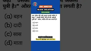 Blood Relation Reasoning Tricks || SSC Master #reasoning #shorts