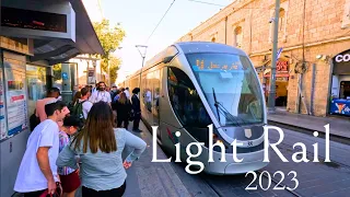 JERUSALEM: Light Rail 4k. 2023 (train)