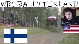 American Reacts WRC Rally Finland 2019 - FLAT OUT & BIG JUMPS