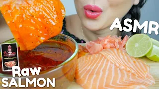 FRESH Raw Salmon with Bloves Seafood Sauce *NO Talking Relaxing Eating Sounds | N.E Let's Eat