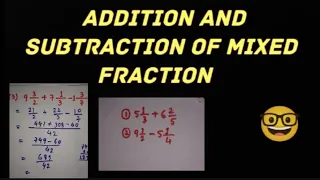 How to add and Substrate Mixed Fraction.dont skip👍#maths #addition