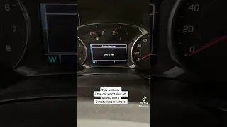 Shift to park message on a Chevy/GM car? Hack for shift to park🤣