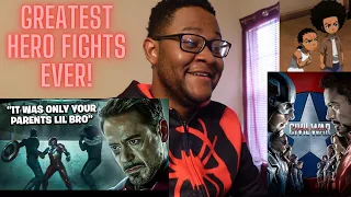 SuperBlank | When Captain America and The Winter Soldier beat the HATRED out of IRONMAN | REACTION!