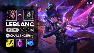 Showmaker LeBlanc vs Akali Mid - KR Challenger - Patch 13.9 Season 13