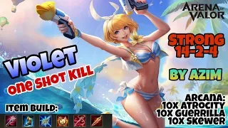 Violet Summer Bash Skin Gameplay by AziM - Arena of Valor