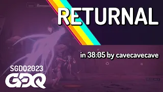 Returnal by cavecavecave in 38:05 - Summer Games Done Quick 2023