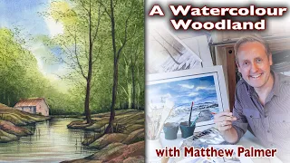 Paint a Woodland with River & Cottage in Watercolours