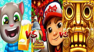 Talking Tom Gold Run VS Subway Surfers VS Temple Run 2: Новинки к Китайскому Новому Году