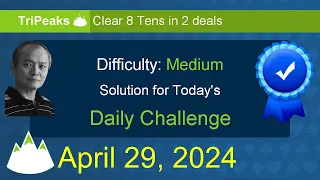 Microsoft Solitaire Collection: TriPeaks - Medium - April 29, 2024