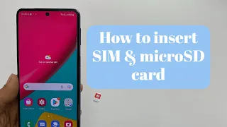 Samsung Galaxy M53 5G : How to insert SIM and microSD card -Nano SIM card and microSD card