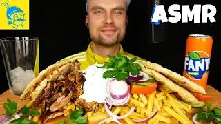 ASMR eating gyros (Greek fast food) 🇬🇷😋 - GFASMR