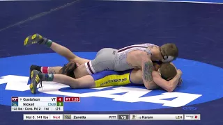 2018 NCAA Wrestling 133lbs: Sean Nickell (CSU-Bakersfield) dec Dennis Gustafson (Virginia Tech)