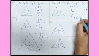 Count the number of triangles in given figures (part 5)