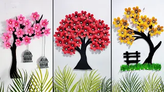 Best paper craft for home decor | Unique tree wall hanging craft | Diy paper flower wall decoration