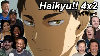 Haikyu!! 4x2 Reactions | Great Anime Reactors!!! | 【ハイキュー!!】【海外の反応】