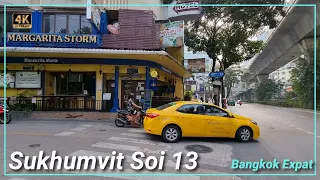 Bangkok Sukhumvit Soi 13 🇹🇭 Thailand 4K Restaurants and Pubs