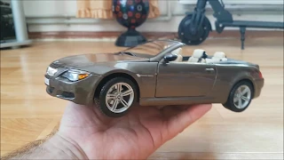 Unboxing Diecast BMW M6 Convertible 1:18. Review.Автомодели. Обзор