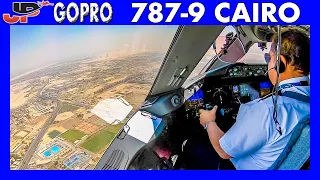 BOEING 787 landing at Cairo Airport | Flight Deck GoPro View