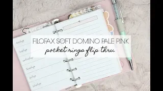 Filofax Domino Soft Pale Pink In-Depth Flip | October 2018