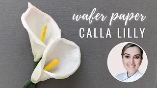 How to make Cally Lilly flower for cake decorating using wafer paper FREE TEMPLATE | Florea Cakes