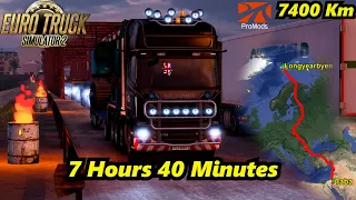 ETS2 Longest Delivery Taba (Egy) to Longyearbyen (Nor) (Promods and Roextended)