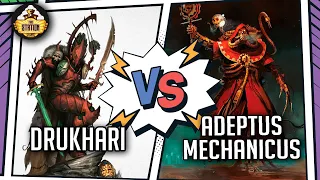 Drukhari vs Adeptus Mechanicus | 2000pts | Battlereport | Warhammer 40000