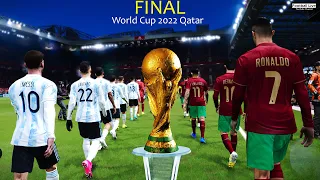 Argentina vs Portugal | Final World Cup Qatar 2022 | Messi vs Ronaldo | eFootball PES 2021 Gameplay