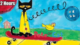 BEST Pete The Cat And His Four Groovy Buttons Collection | 2 Hours  I love my white shoes and More