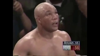 George Foreman Vs Michael Moorer Highlights |  a feat this unexpected knockout!!!