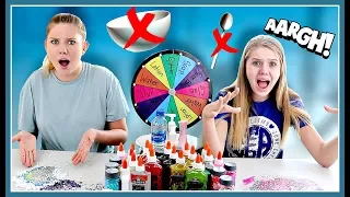 No Bowls No Spoons Slime Challenge | Taylor and Vanessa