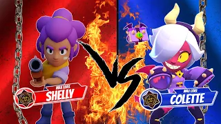 SHELLY vs COLETTE x 1v1 Savaşçı Karşılaştırmaları | Brawl Stars