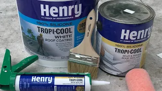 An affordable option to replacing an RV roof #rvmaintenance #rvroof #roofpaint #rvtips #tinyliving