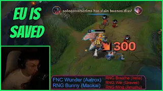 Wunder Solo Kills RNG Breathe's Irelia TWICE