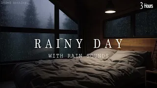 Peaceful Piano & Night Rain outside the Bedroom | 8 Hours Relaxing Music and Relaxation