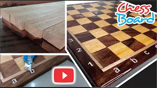 como hacer tablero de AJEDREZ en madera / Making Chess board / Gambito de Dama