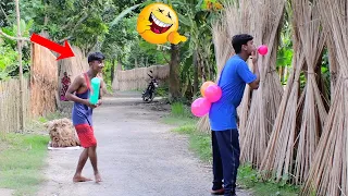 Must Watch New Funniest Comedy Video 2021 Amazing Balloon Comedy  Episode 76