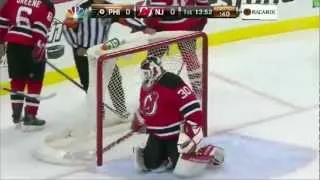 Brayden Schenn scores a PPG off a nice feed-Flyers versus Devils Game 3 5/3/12